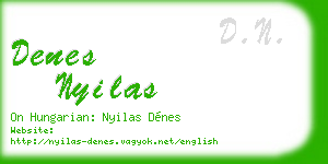 denes nyilas business card